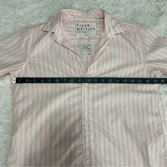 Frank & Eileen | Frank Pink/White Striped Button Down - Picture 8 of 13